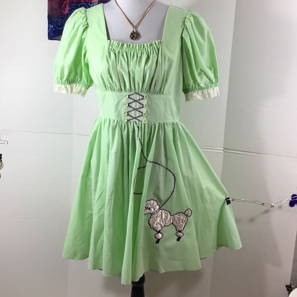 Handmade retro poodle skirt dress S/M